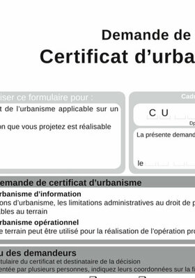 Certificat d'urbanisme    Pour vente, construction...